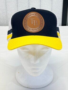 Tampa Bay Rays MLB Law Enforcement Day Mesh Snap Back Baseball Cap Yellow Black